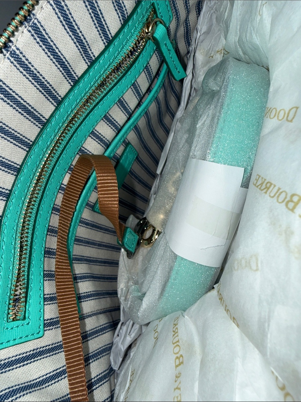 Dooney & Bourke Turquoise Dome Satchel - Picture 4 of 4